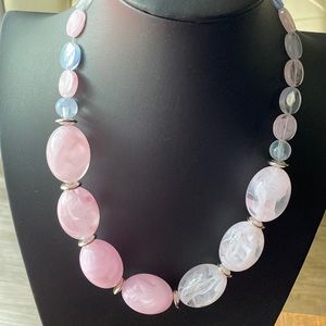 Pink & blue necklace